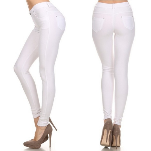 Stretchy Leggings Jeggings Skinny Pants Denim Blue - Picture 4 of 4